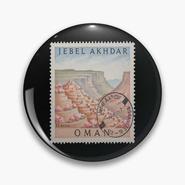 Item preview, Jebel Akhdar Oman Canyon Terrace Mountain Stamp Sticker designed and sold by stickercuffs.