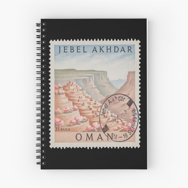 Item preview, Jebel Akhdar Oman Canyon Terrace Mountain Stamp Sticker designed and sold by stickercuffs.