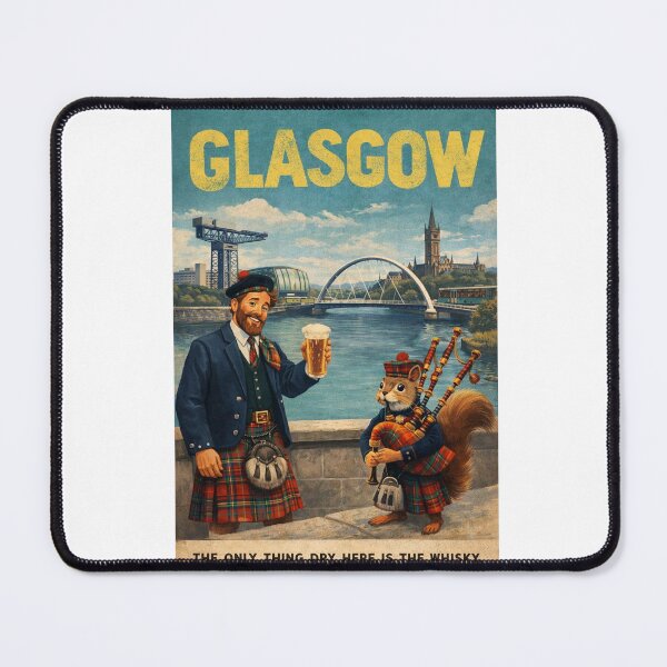 Item preview, Glasgow Scotland Clyde River with Finnieston Crane and Glasgow Cathedral designed and sold by Aryabek.