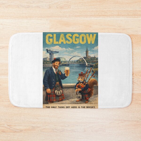 Item preview, Glasgow Scotland Clyde River with Finnieston Crane and Glasgow Cathedral designed and sold by Aryabek.
