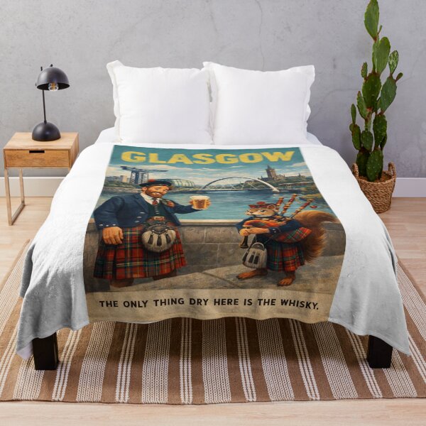 Item preview, Glasgow Scotland Clyde River with Finnieston Crane and Glasgow Cathedral designed and sold by Aryabek.