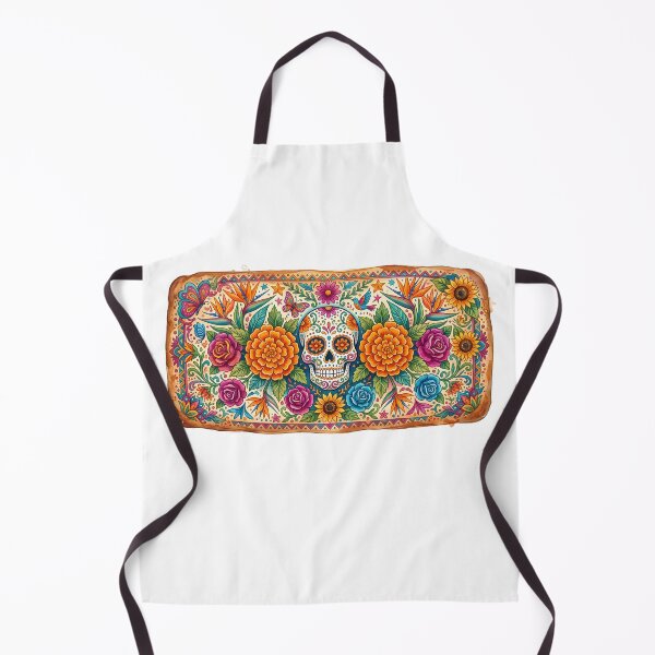 Item preview, Dia De Los Muertos Sugar Skull Floral Mural Illustration designed and sold by BetweenForms.