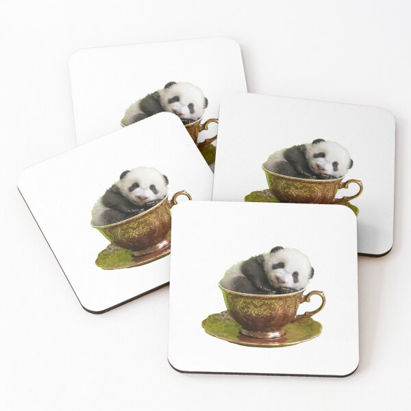 Item preview, Panda teacup teapot saucer cute kawaii adorable baby animals pet birthday christmas designed and sold by CheeseBlueprint.