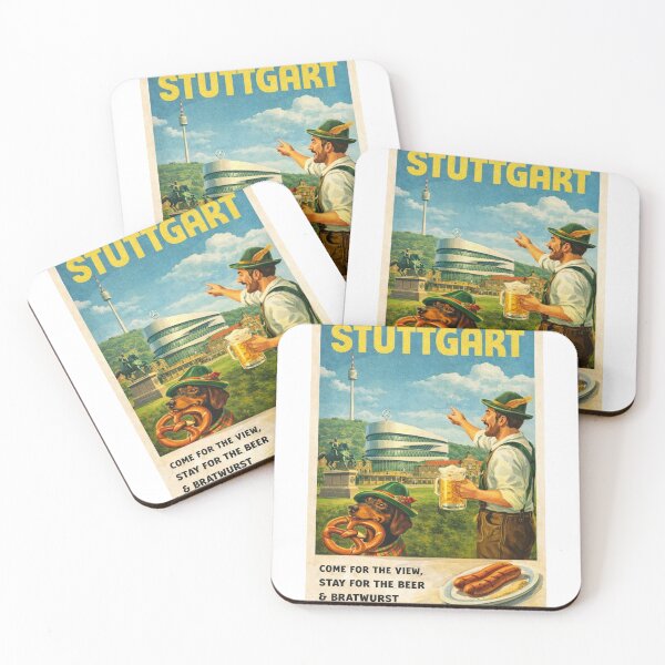 Item preview, Stuttgart Baden Württemberg Mercedes Benz Museum and Fernsehturm Skyline designed and sold by Aryabek.