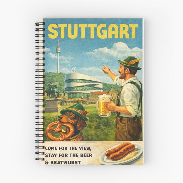 Item preview, Stuttgart Baden Württemberg Mercedes Benz Museum and Fernsehturm Skyline designed and sold by Aryabek.