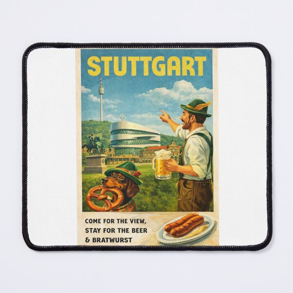 Item preview, Stuttgart Baden Württemberg Mercedes Benz Museum and Fernsehturm Skyline designed and sold by Aryabek.