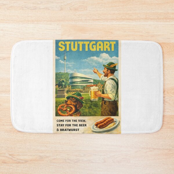 Item preview, Stuttgart Baden Württemberg Mercedes Benz Museum and Fernsehturm Skyline designed and sold by Aryabek.