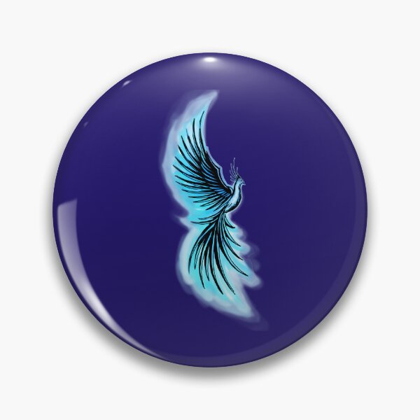 Item preview, Blue Flame Phoenix - Ice Firebird Mystical Fantasy Art designed and sold by URSM.