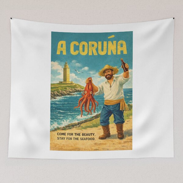 Item preview, A Coruña Galicia Tower of Hercules Atlantic Coast Historic Harbor designed and sold by Aryabek.