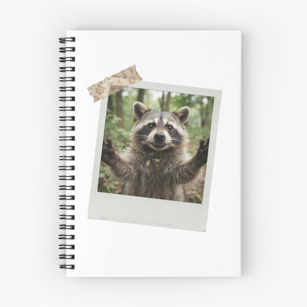 Item preview, Raccoon picture vintage camera instant funny meme kawaii cute designed and sold by CheeseBlueprint.