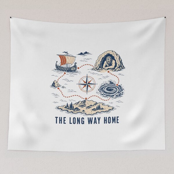 Item preview, The Long Way Home Odyssey Map designed and sold by Lolik Designs.