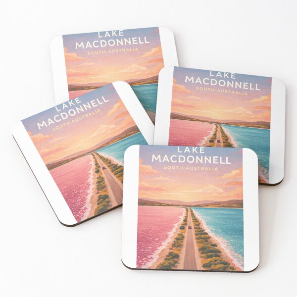 Item preview, Lake MacDonnell Eyre Peninsula South Australia Pink Salt Lake Coastline designed and sold by Aryabek.
