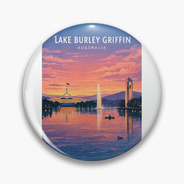 Item preview, Lake Burley Griffin Canberra Australian Capital Territory Skyline Sunset designed and sold by Aryabek.