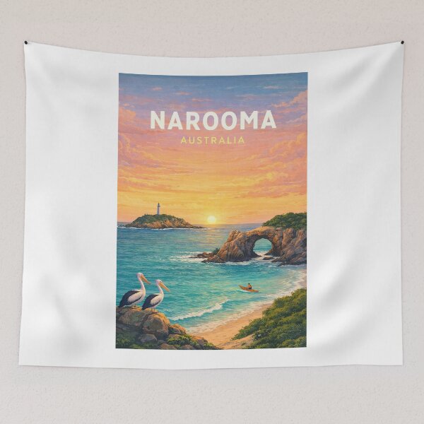 Item preview, Narooma New South Wales Sapphire Coast Lighthouse and Coastal Rocks designed and sold by Aryabek.