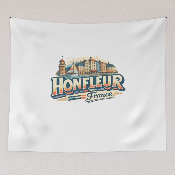 Item preview, Honfleur Normandy France Historic Harbor and Lighthouse Waterfront designed and sold by Aryabek.