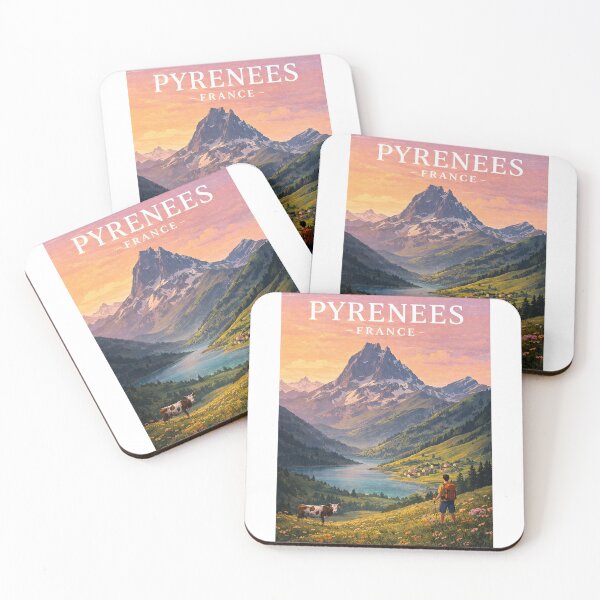 Item preview, Pyrenees France Alpine Peaks Valley and Mountain Scenery designed and sold by Aryabek.