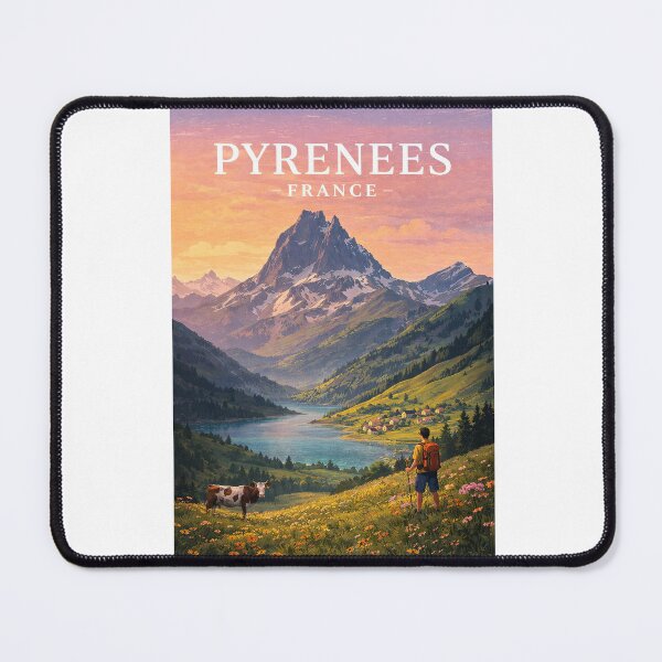 Item preview, Pyrenees France Alpine Peaks Valley and Mountain Scenery designed and sold by Aryabek.