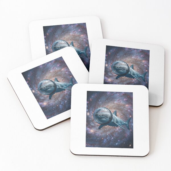 Item preview, Shark astronaut Galaxy Birthday Party Hat Happy Balloons designed and sold by CheeseBlueprint.