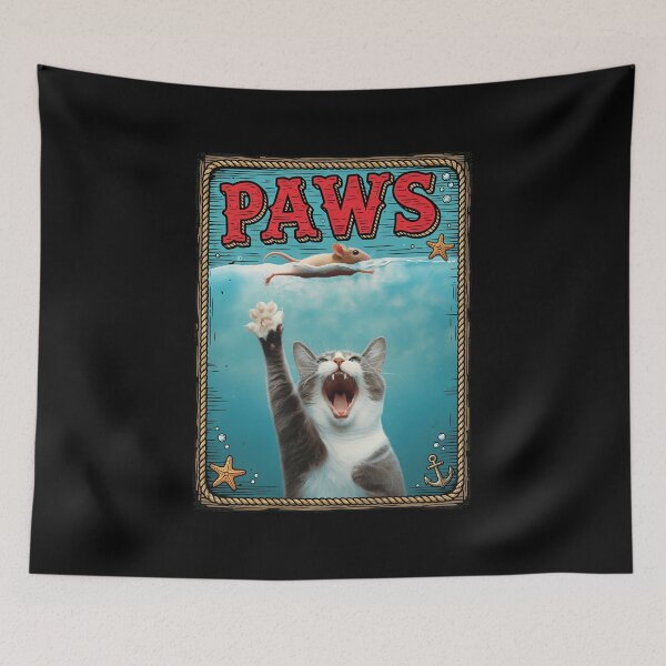 Item preview, Funny Cat Reaching Up PAWS Parody  designed and sold by ALYGADesign.