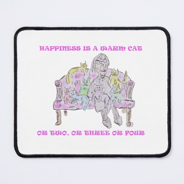 Item preview, Happiness is a warm cat designed and sold by Inky Fingers Illustrations.