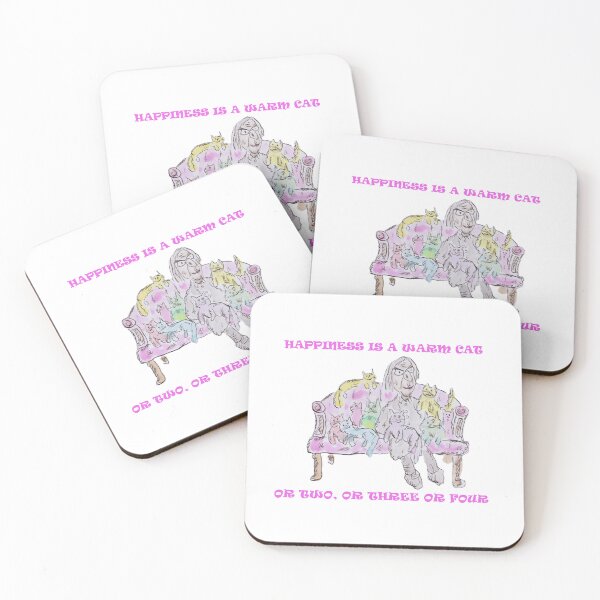 Item preview, Happiness is a warm cat designed and sold by Inky Fingers Illustrations.