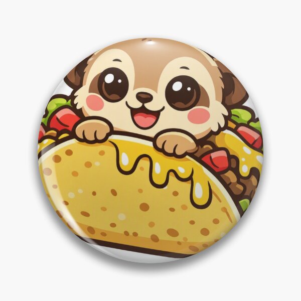 Item preview, Cute Meerkat Taco - Kawaii Desert Animal Snack Sticker designed and sold by AuraArtistica.