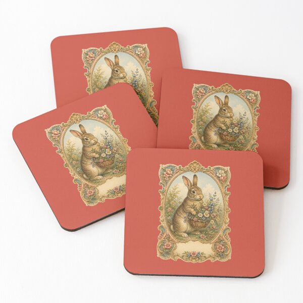 Item preview, Victorian Chromolithograph Rabbit Design – Vintage Trade Card Illustration designed and sold by MagicMakerPh.