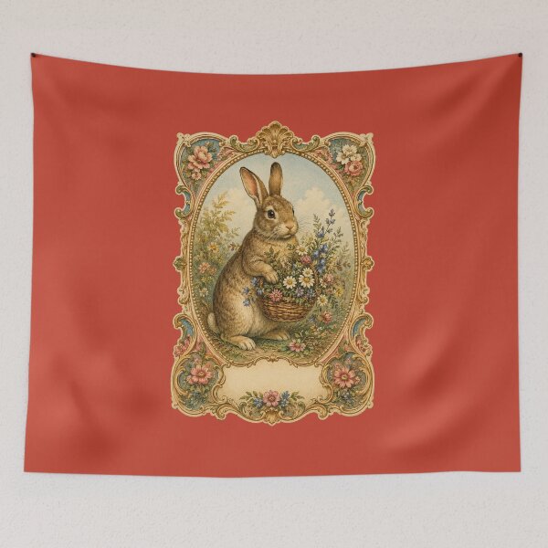 Item preview, Victorian Chromolithograph Rabbit Design – Vintage Trade Card Illustration designed and sold by MagicMakerPh.