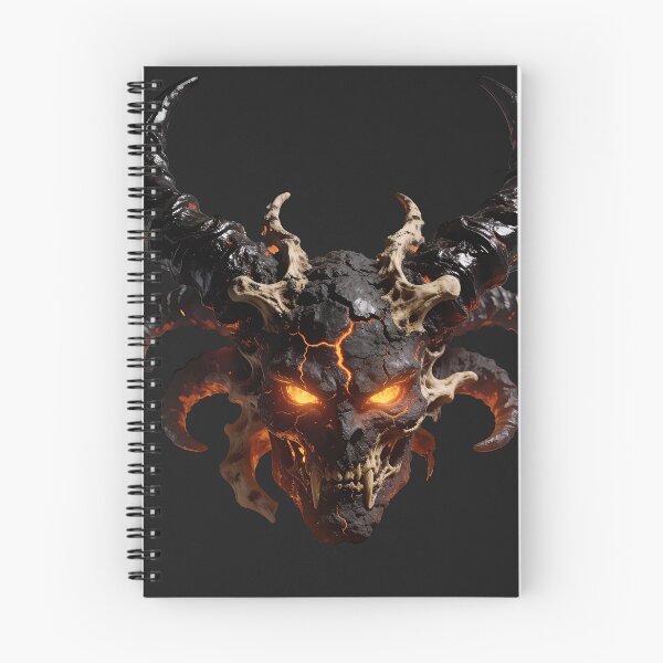 Item preview, Infernal Demon Skull Mask with Lava Horns Gothic Halloween Horror Art designed and sold by OksArtStudio.