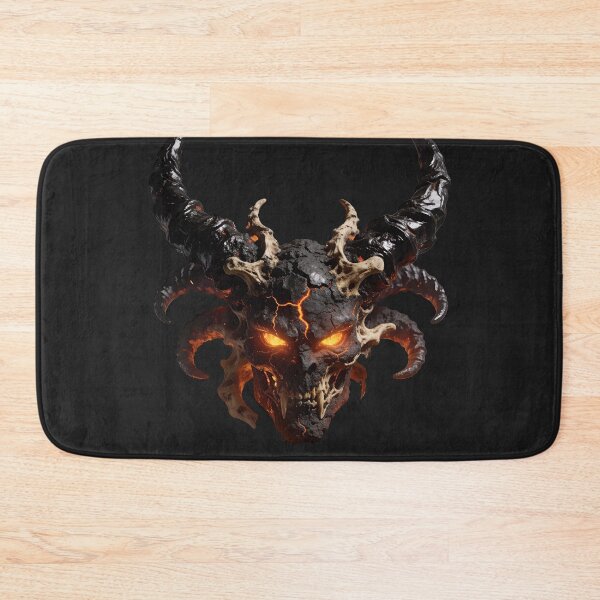 Item preview, Infernal Demon Skull Mask with Lava Horns Gothic Halloween Horror Art designed and sold by OksArtStudio.
