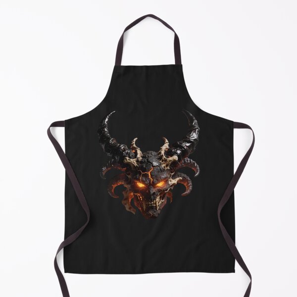 Item preview, Infernal Demon Skull Mask with Lava Horns Gothic Halloween Horror Art designed and sold by OksArtStudio.