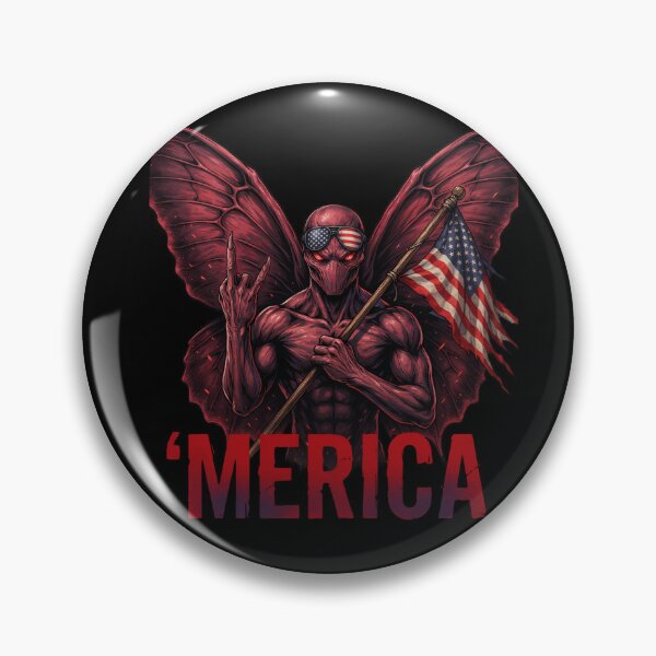 Item preview, : 'Merica Mothman Patriotic Tee designed and sold by DarylWelsh2024.