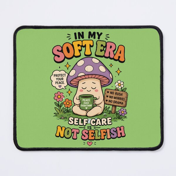 Item preview, Self Care Is Not Selfish Cute Mushroom designed and sold by NEOCHRONOS.