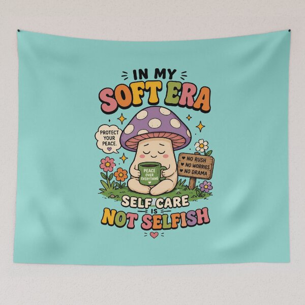 Item preview, Self Care Is Not Selfish Cute Mushroom designed and sold by NEOCHRONOS.