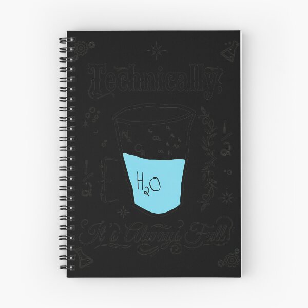 Item preview, Technically Always Full Chemistry Water Glass  designed and sold by WhimsyWephy.