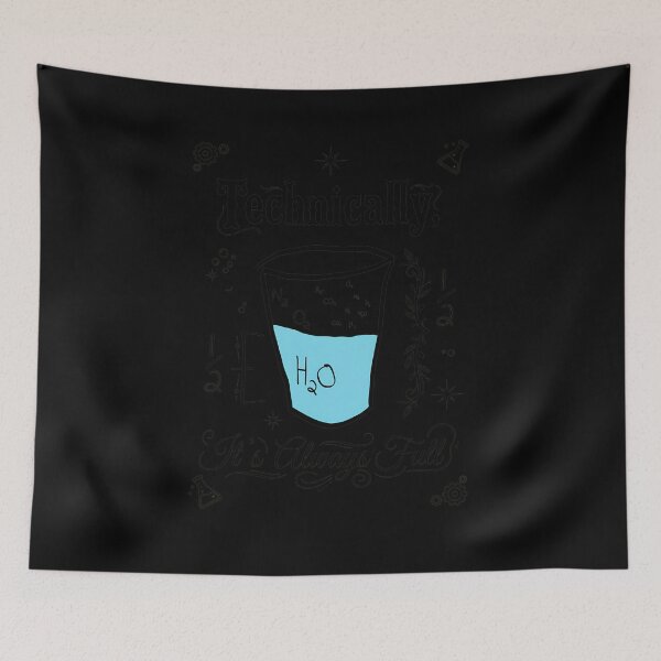 Item preview, Technically Always Full Chemistry Water Glass  designed and sold by WhimsyWephy.
