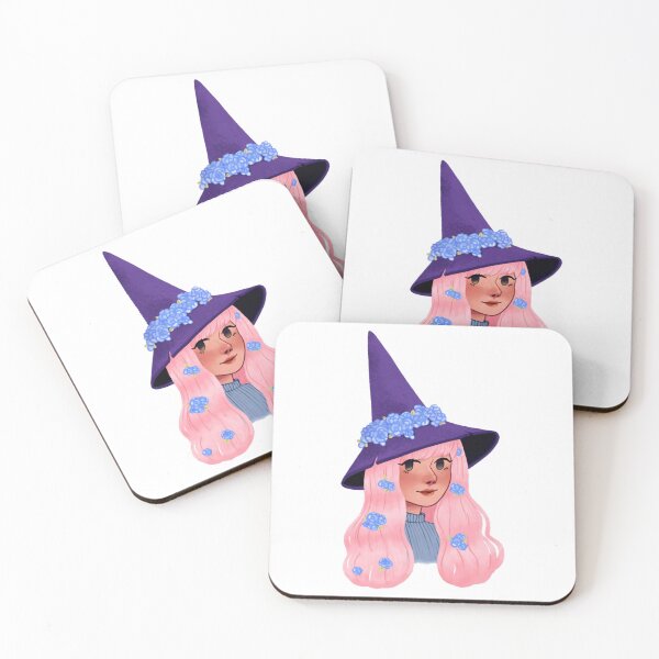 Item preview, Magical Girl With A Hat Cute Pastel Witch Floral Design designed and sold by Hiimnotlara.