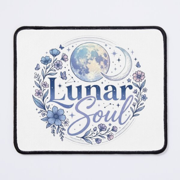 Item preview, Lunar Soul | Celestial Moon & Wildflower Dreamy Typography T-Shirt designed and sold by Faisal Shah.