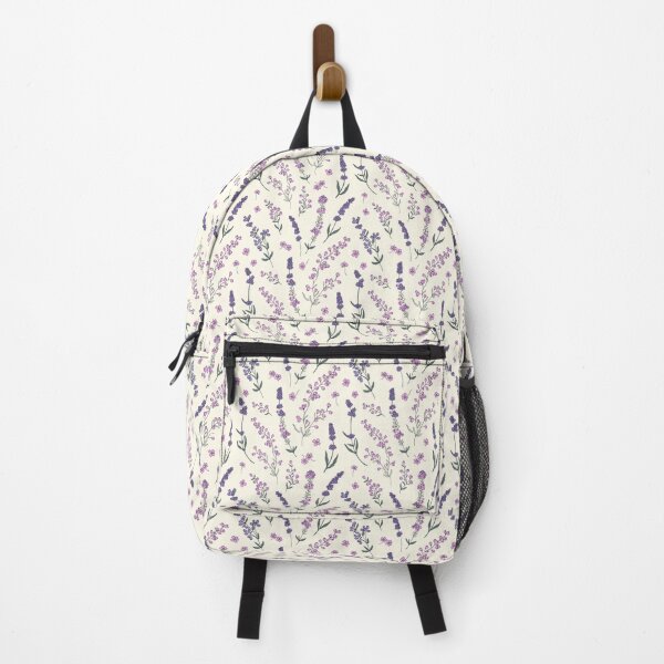 Item preview, Purple Lavender Wildflower Pattern on White Background designed and sold by NuvoraNest.