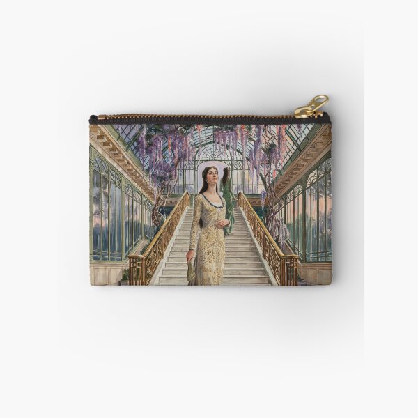 Item preview, George Barbier Inspired Wisteria Conservatory Elegance Art Deco Fashion Wall Art | Luxury Botanical Glasshouse Illustration | Vintage Parisian Decor designed and sold by Tamas Das.