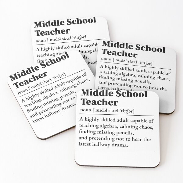 Item preview, Middle School Teacher Definition  designed and sold by LounisArt.
