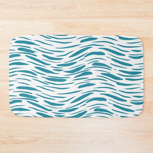 Item preview, Teal Abstract Waves Brushstroke Pattern designed and sold by BetweenForms.