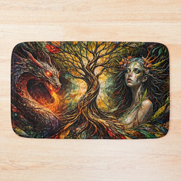 Item preview, Enchanted Forest Dragon and Maiden designed and sold by cuprum.