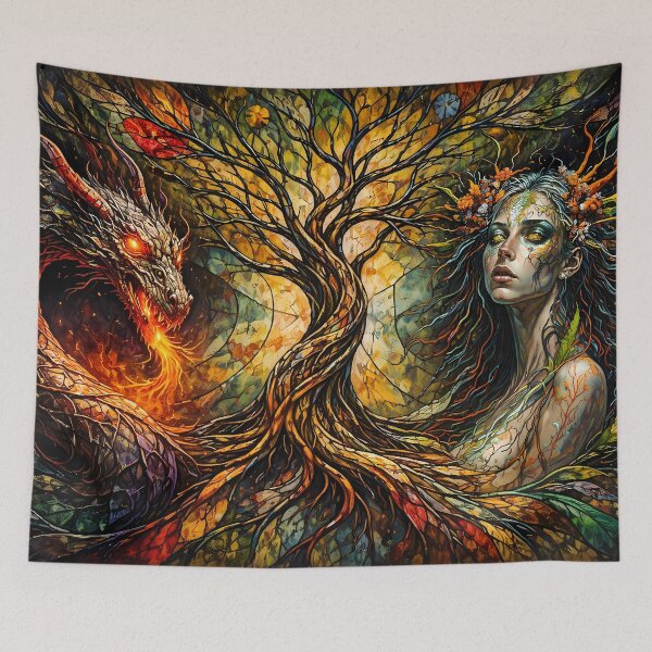 Item preview, Enchanted Forest Dragon and Maiden designed and sold by cuprum.