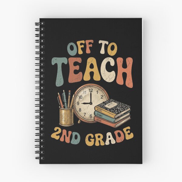 Item preview, Off To Teach 2nd Grade - Retro Groovy Teacher designed and sold by ViralVector.
