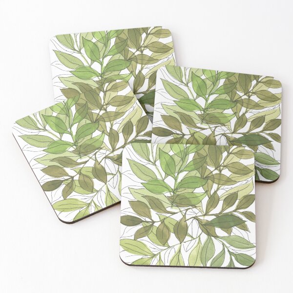 Item preview, green leaf pattern designed and sold by AussiAllison.