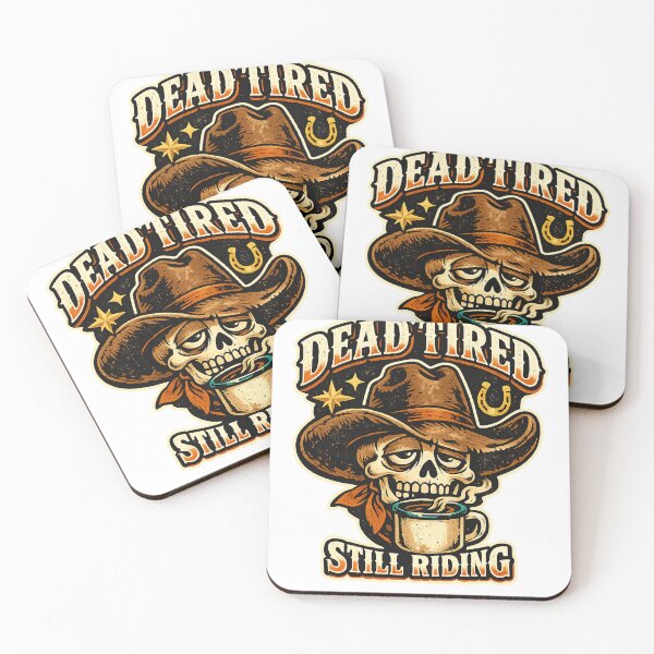 Item preview, Dead Tired Still Riding Cowboy Skeleton designed and sold by Lobory.