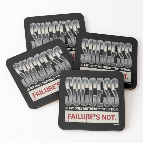 Item preview, Success Is My Only Option - Eminem 3D Chrome Red Stencil designed and sold by Enea Kelo.