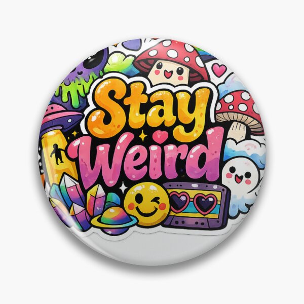 Item preview, Stay Weird Kawaii Alien Sticker – Cute Retro Aesthetic designed and sold by DigiAuraStudio.