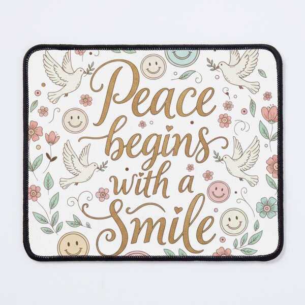 Item preview, Peace begins with a smile designed and sold by AnonimusDesigns.
